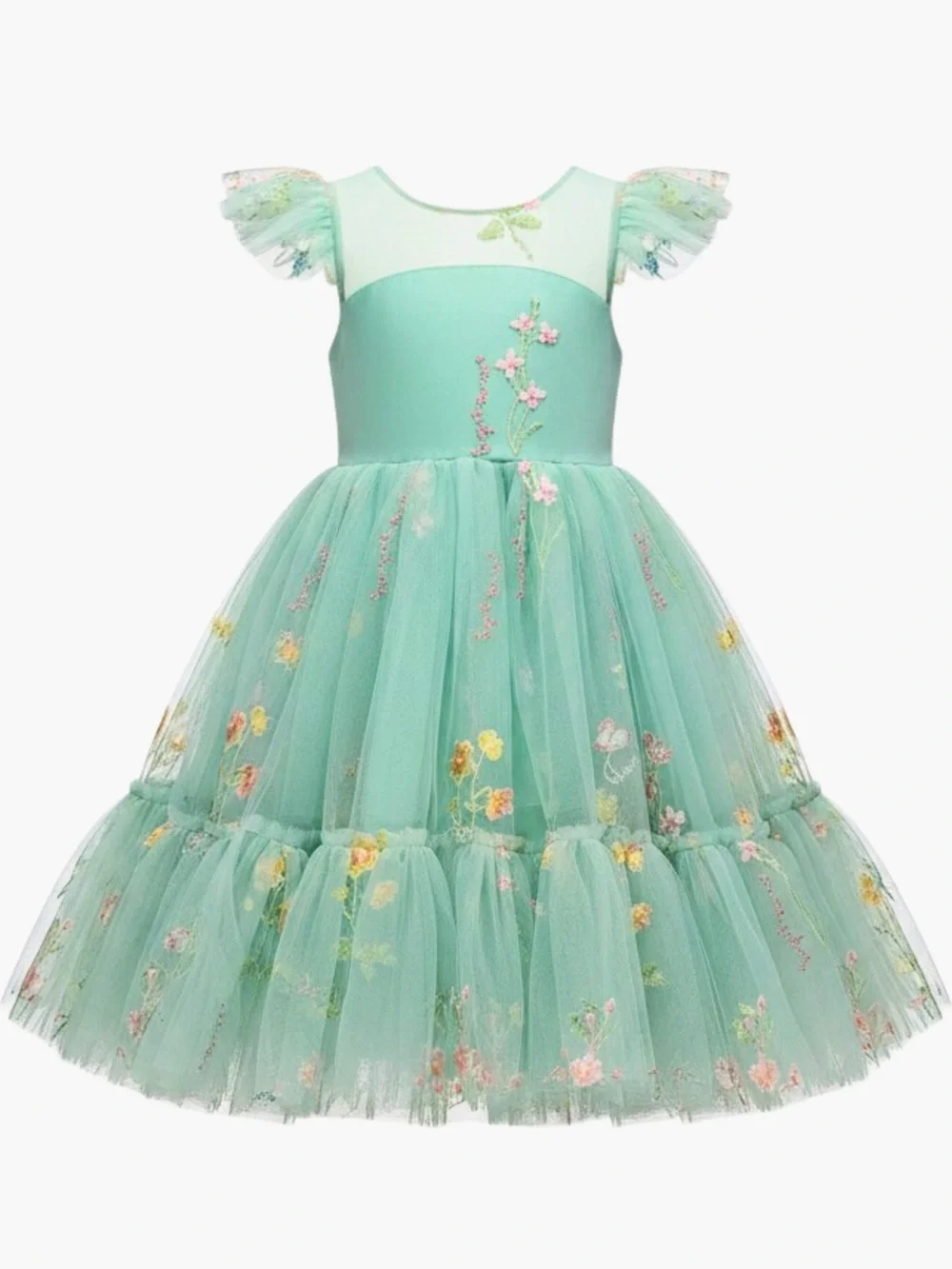 Floral Tulle Party Dress for Girls